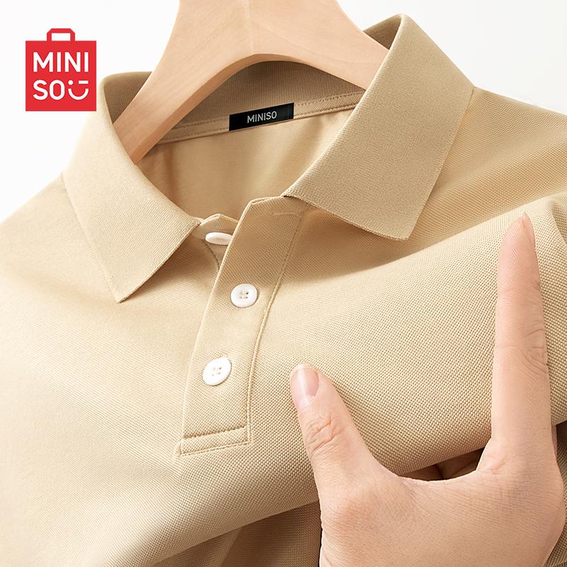 MINISO Мужская повседневная свободная футболка-поло, лето 2026