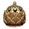 Retro Copper Small Lotus Hollow Out Incense Stick Burner Brass Incense Holder