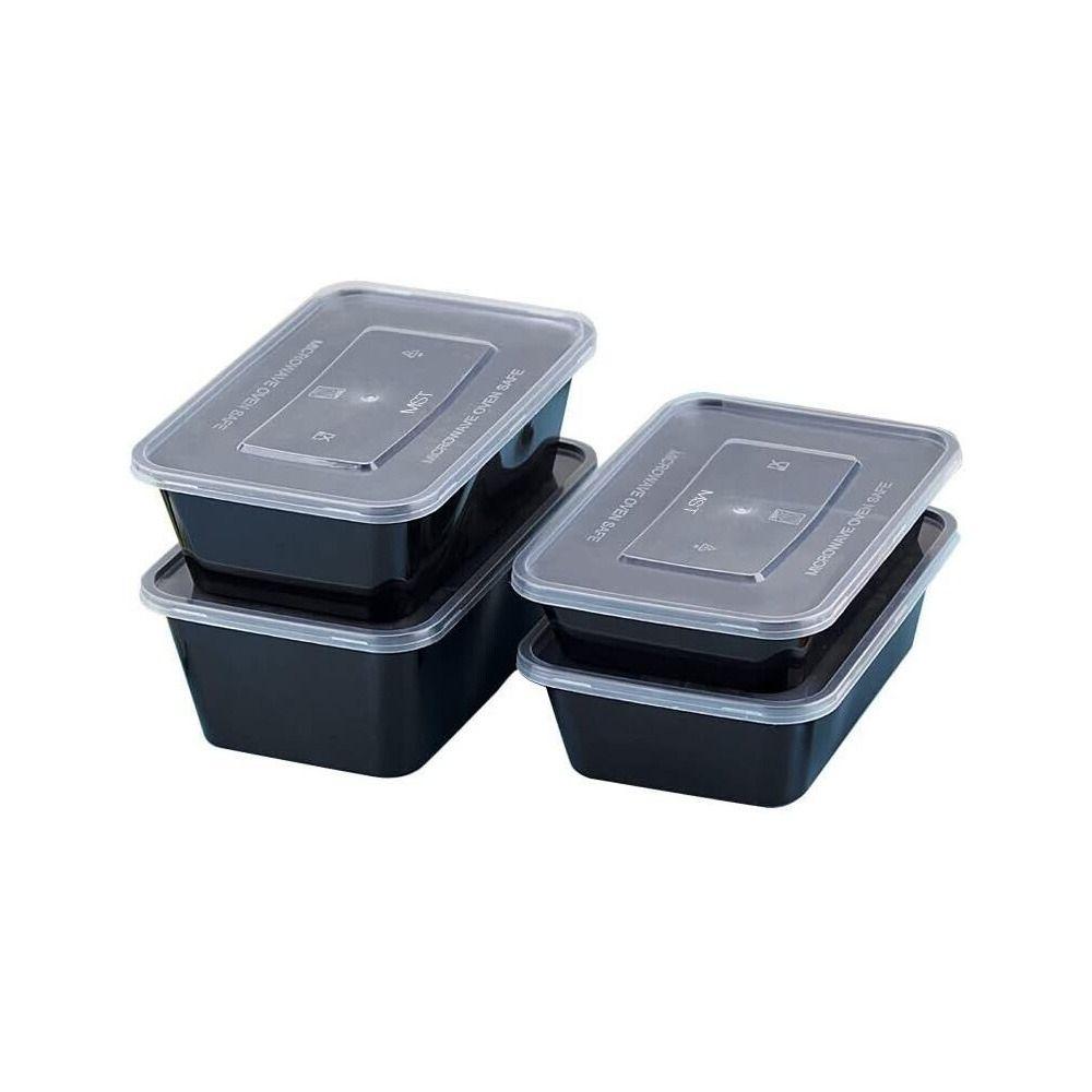 5Pcs/set Large Capacity Disposable Food Containers Plastic Lunch Box Creative Fridge Storage Boxes