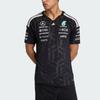 adidas Автоспорт FW25 Mercedes - AMG Petronas Formula 1 Team Влагоотводящая Быстросохнущая Облегающая Короткий рукав Гоночная Футболка Мужские Топы KF0161