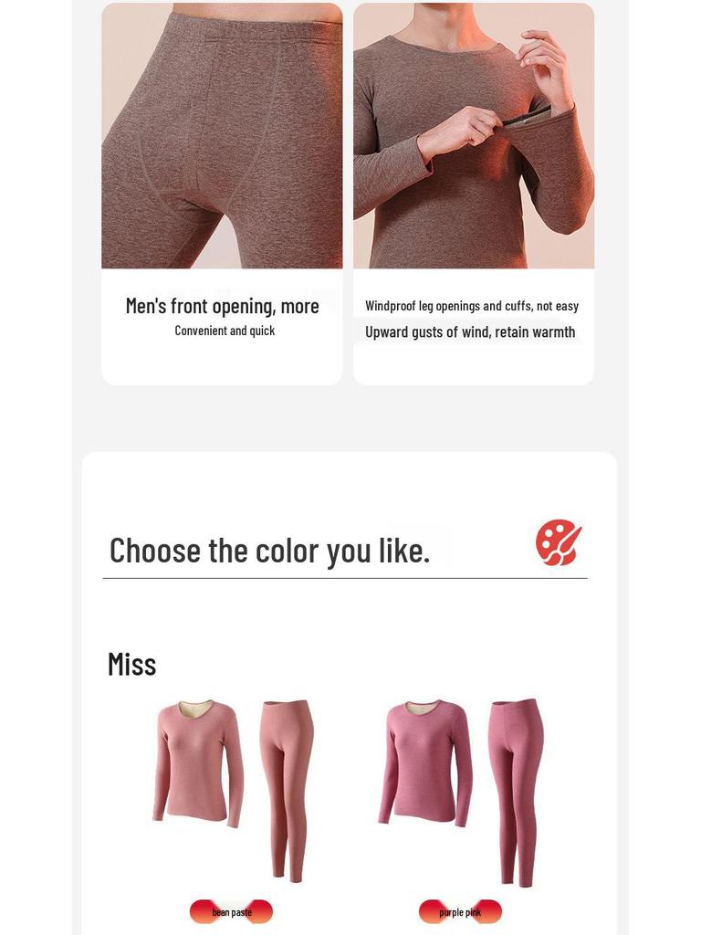 Мужской и женский ультратолстый базовый слой из мериносовой шерсти: Теплый, приятный к коже комплект с круглым вырезом для осени и зимы