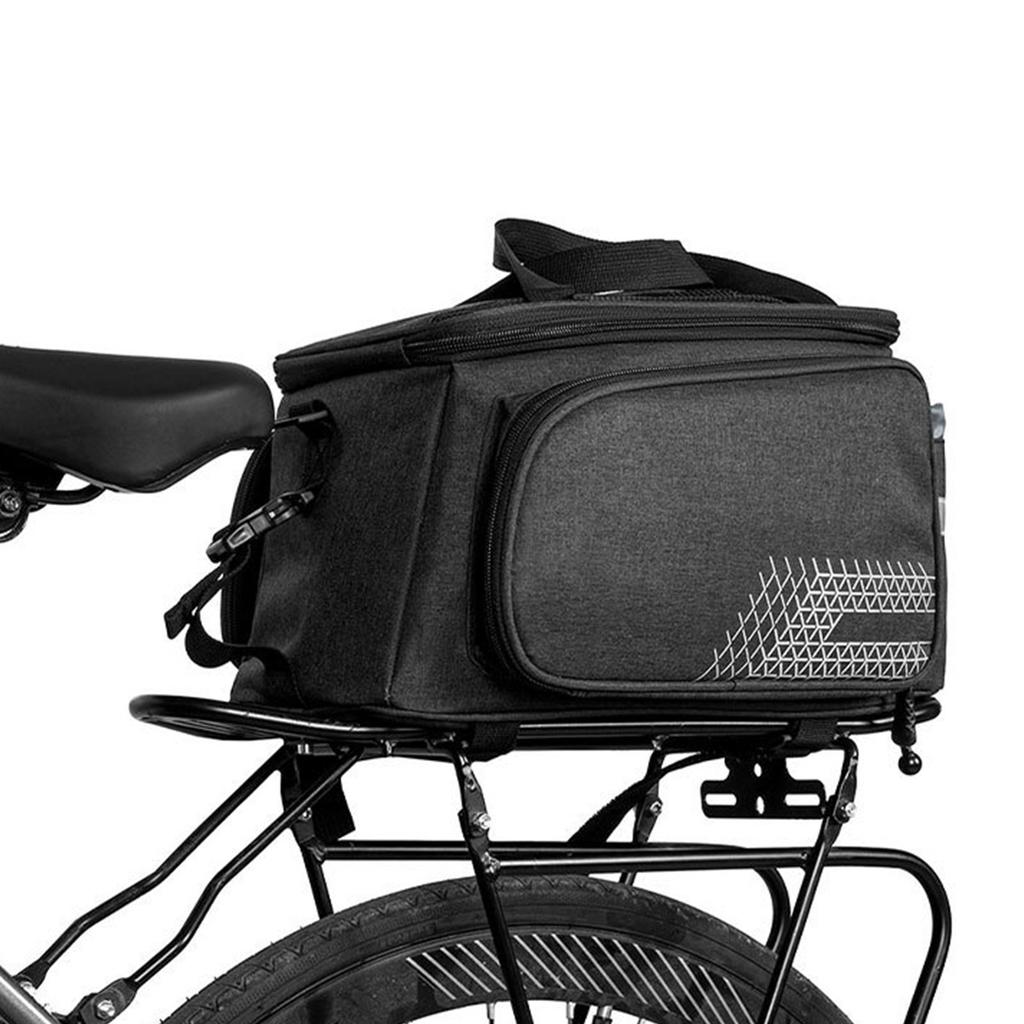 Bike Saddle Bag Rear Bike Rack Bag for Bike 17L Large Capacity Combines Hand-carry Shoulder-sling and Bike Mounting Capabilities