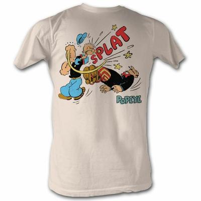 Popeye Моряк Удар Натуральная Взрослая Футболка