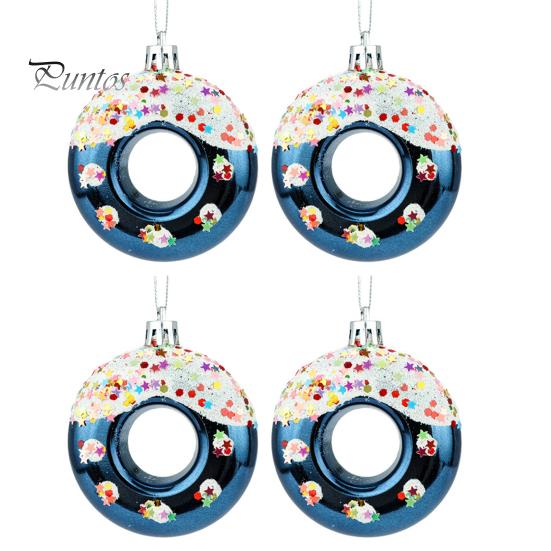 4 шт. рождественские украшения, подвески в виде пончиков, подвесные украшения для рождественской елки, реквизит для вечеринки, подвеска, домашний декор