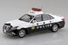 AOSHIMA Масштаб 1/32 Rakupla Сборная модель-защелка №01-PC Toyota Crown Патрульная машина Предварительно окрашенная пластиковая модель