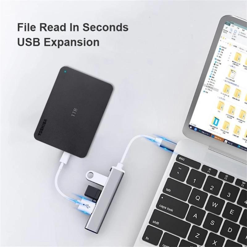 4-в-1 USB 3.0 ХАБ Type C ХАБ к USB3.0 Type-C 4 порта USB Высокоскоростной разветвитель Коробка 4 порта USB Зарядный адаптер Для Macbook iPad