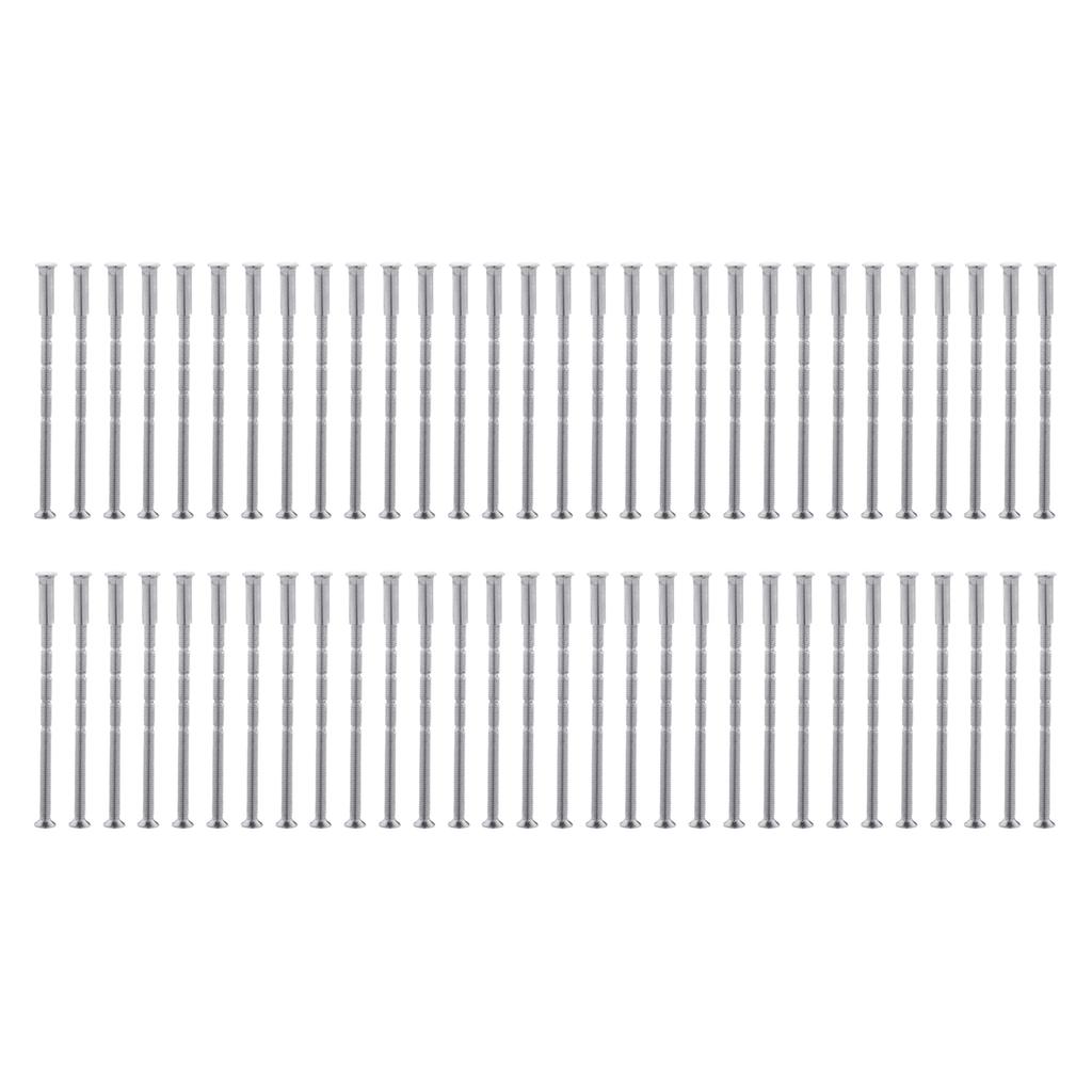 Простые в использовании крепежные винты для дверных ручек, регулируемые по длине болты для дверных ручек, никелированные, набор 60 шт. для различных ручек