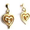 [G1700] - Gold Plated 'Love' Earrings