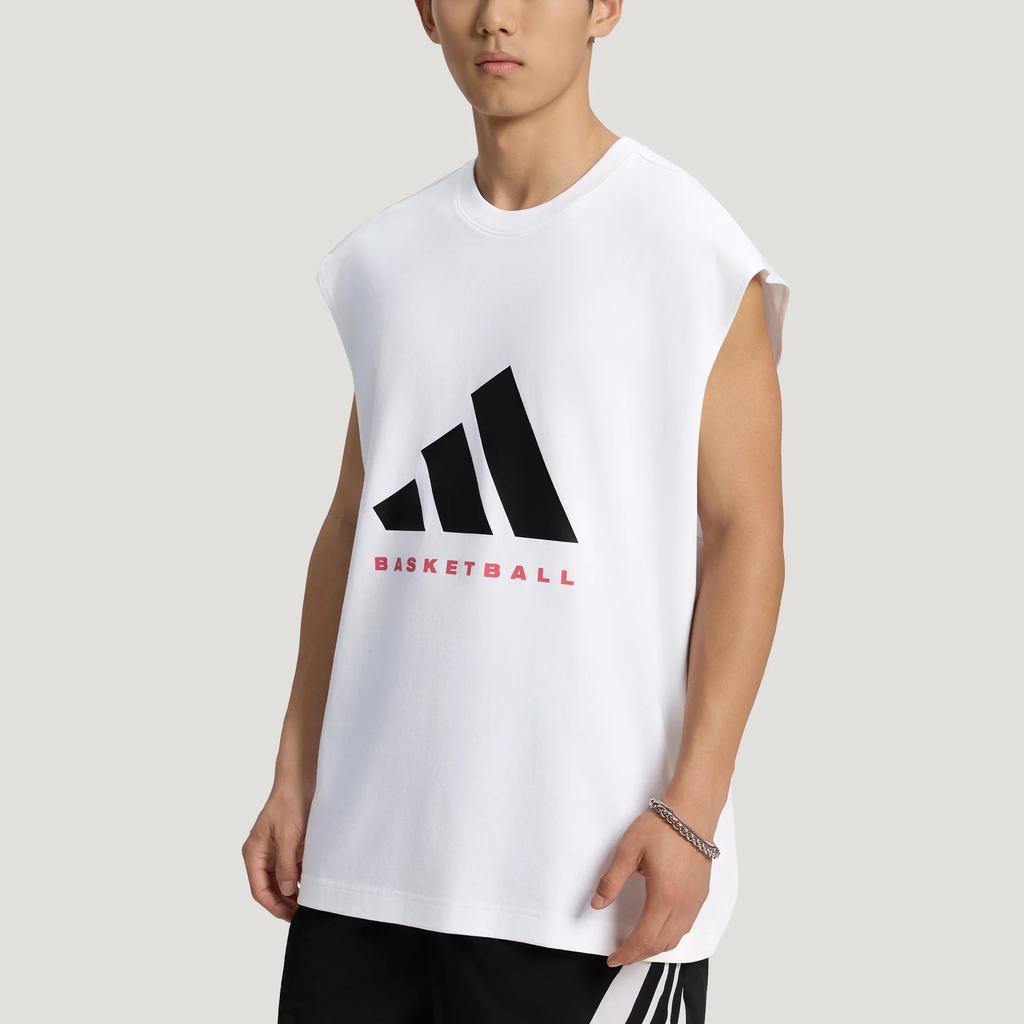 adidas Мужская вязаная свободная баскетбольная майка без рукавов tops KX5707