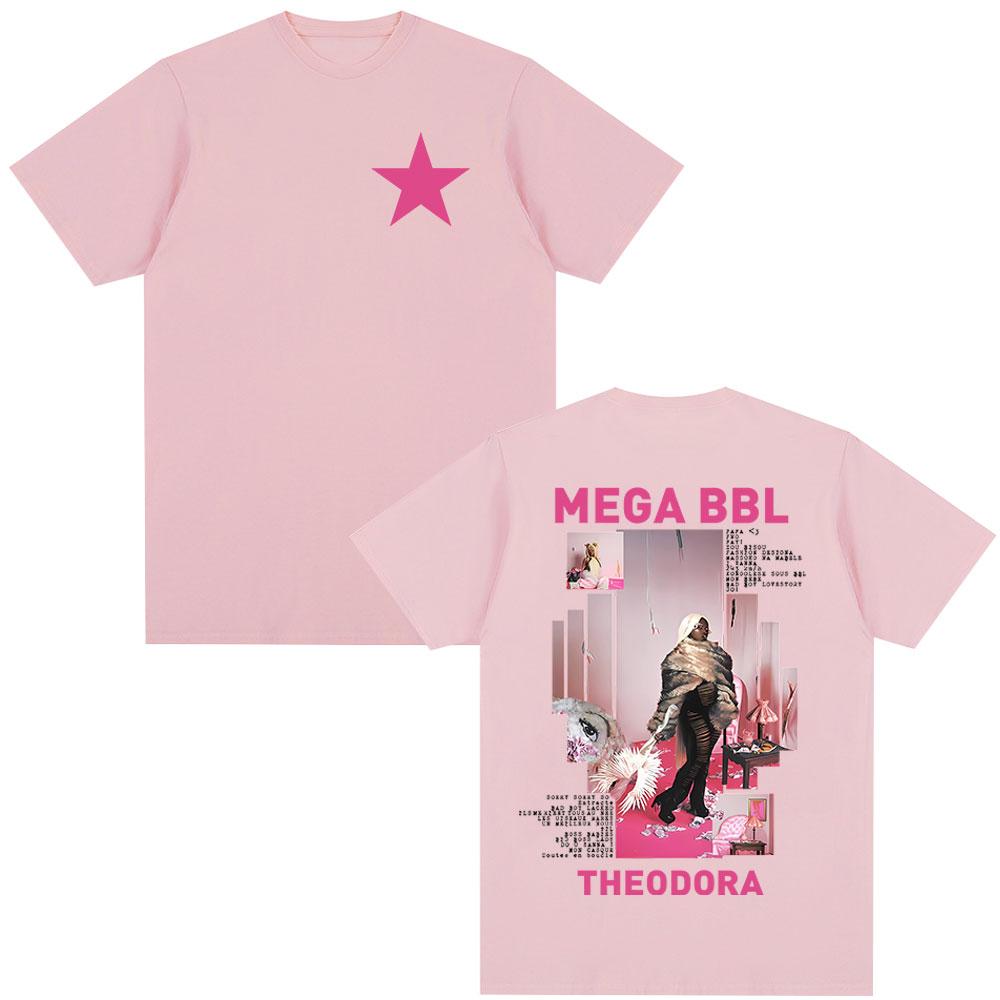 Rapper Theodora Mega Bbl Album Tshirt for Men and Women Hiphop Tshirt 202526 Summer Pure Cotton 100 Printed Tshirt