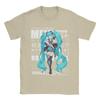 Мужская футболка Hatsune Miku Vocaloid Girl Хлопковые Топы Уличная Одежда Круглый Вырез Короткий Рукав
