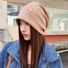Face Slimming Slouchy Beanie Hat Star Decor Warm Earflap Hat Cozy Fall Winter Beanie Hat  For Women
