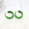 Vibrant C-Shaped Candy Color Hoop Earrings: Trendy, Cute, and Fashionable for Women