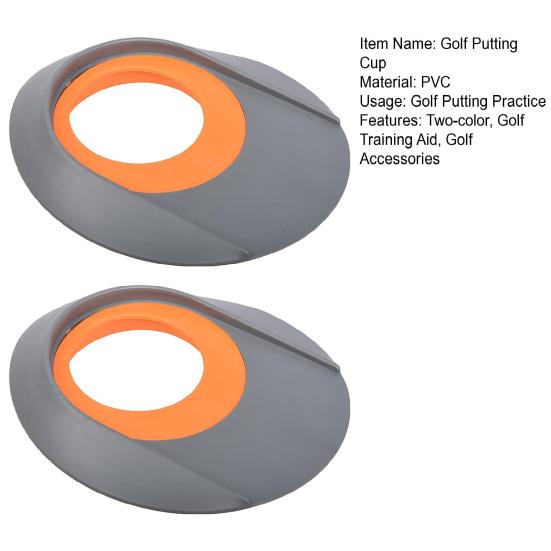 1/2Pcs Golf Putting Cup Two-color Golf Putter Hole Putting Practice Trainer Men Women Indoor Outdoor Golf Training Aid Golf Accessories