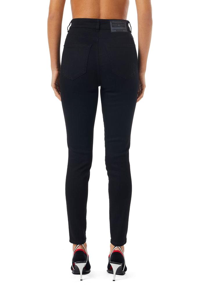 Дизель Осень/Зима 2022 Женские скинни джинсы с высокой талией, Черные, Эластичные, Размер 28, A03597069EF, Черный 02