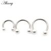 Alisouy 1 шт., нержавеющая сталь, 16 г, жемчуг, круглая подкова C, зажим для губ, носа, пирсинг козелка, перегородки, кольцо, спиральная серьга для хряща