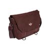 adidas Сумка через плечо Originals Trefoil из вельвета, унисекс, темно-коричневая, IQ3519