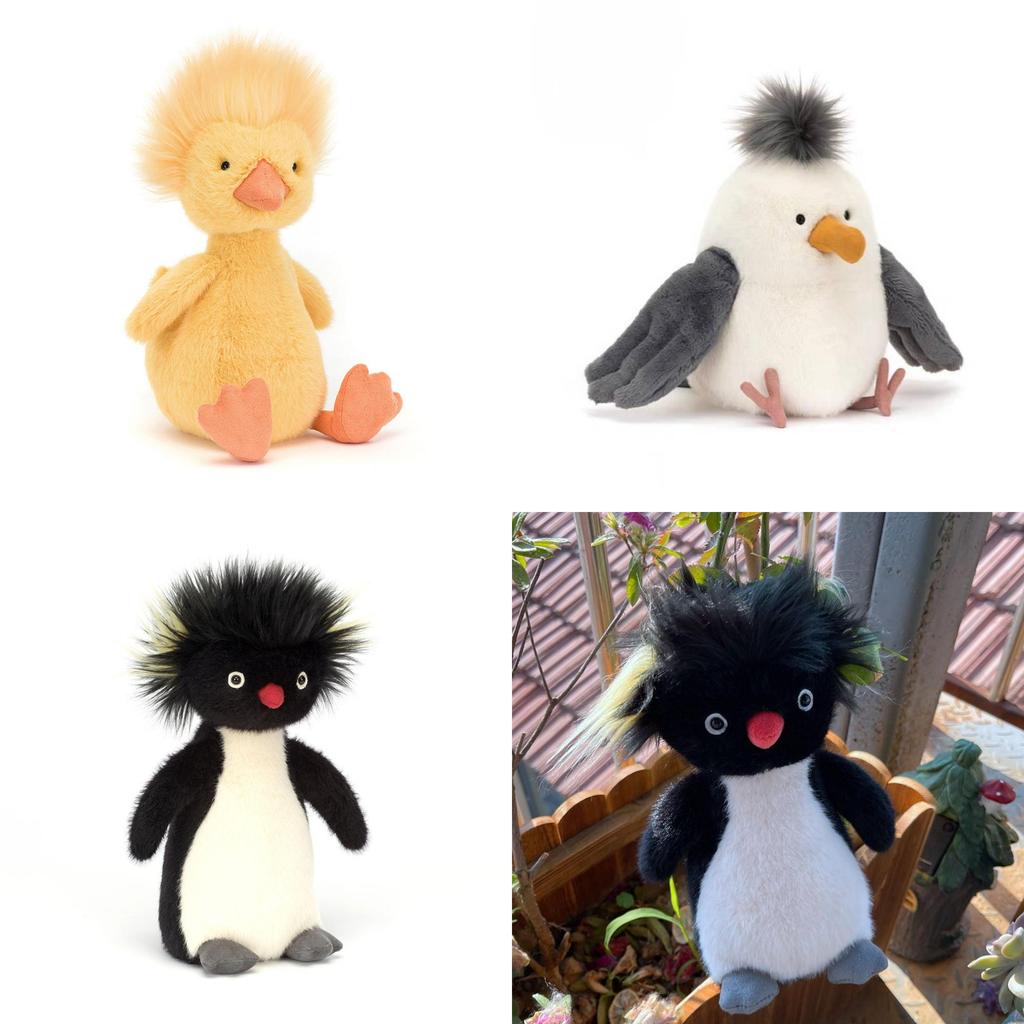 Amuse Hairy Animal Penguin Plush Figurine With Pp Cotton Filling For Kids Playroom