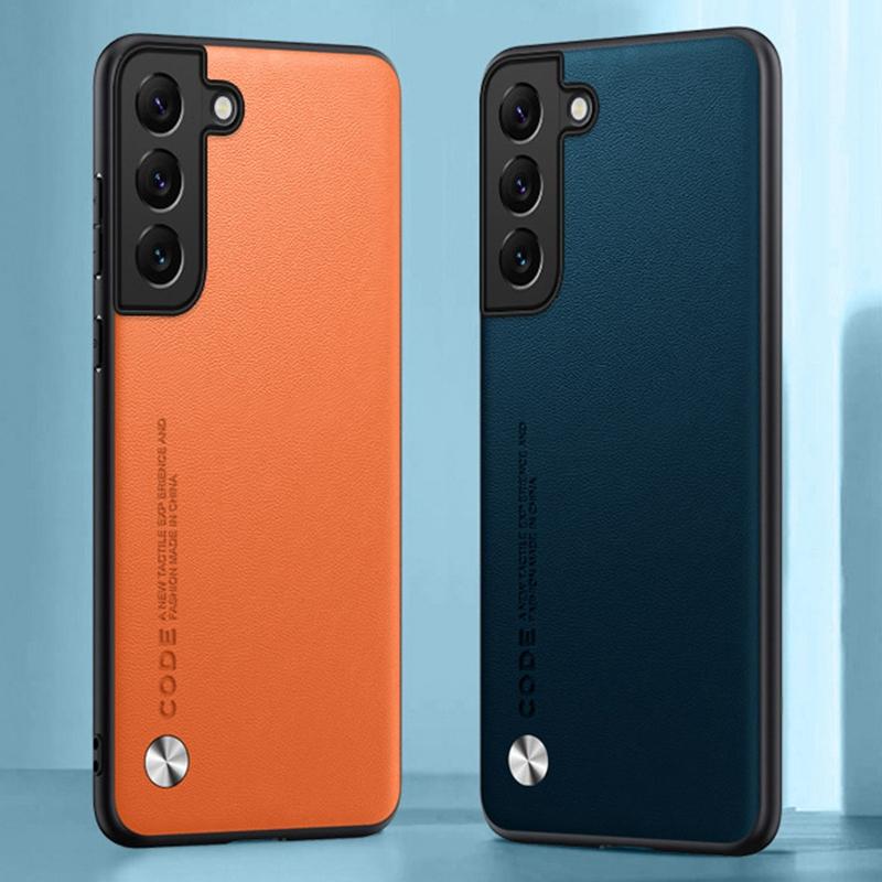 Luxury PU Leather Case For Samsung Galaxy S22 Plus Back Cover Silicone Shockproof Protection Phone Case For Samsung S22 Ultra 5G