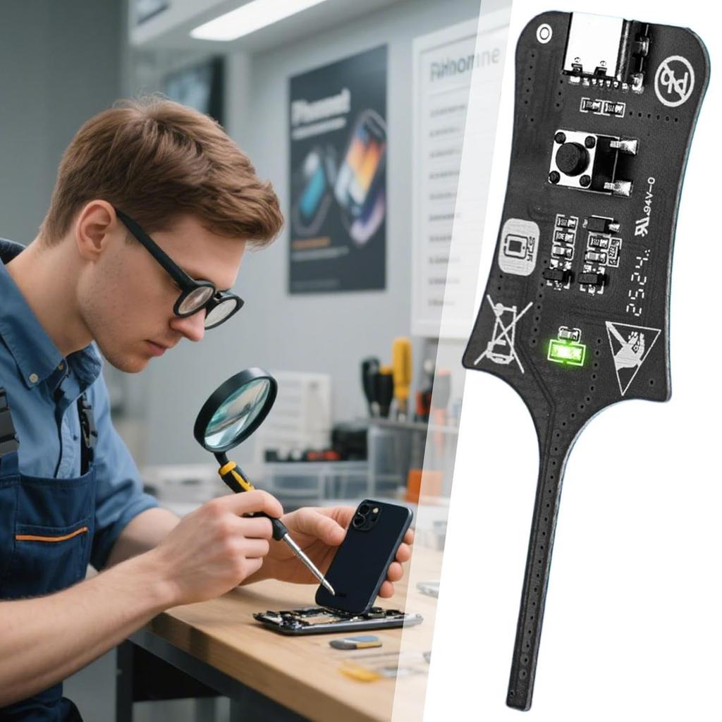 DC 5V Type C Тестер конденсаторов и индуктивностей Детектор электромагнитной индукции для материнских плат Инструмент для быстрого устранения неполадок Ремонт телефонов