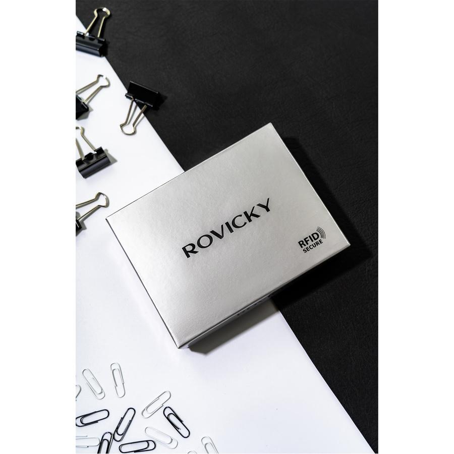 Skórzany męski portfel Rovicky N02-RVT RFID