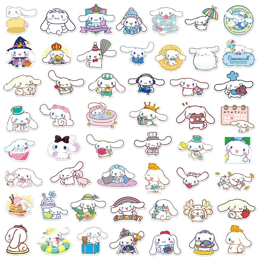 50pcs Cinnamoroll Stickers Waterproof Reusable Decor Laptop Graffiti Diy Gift