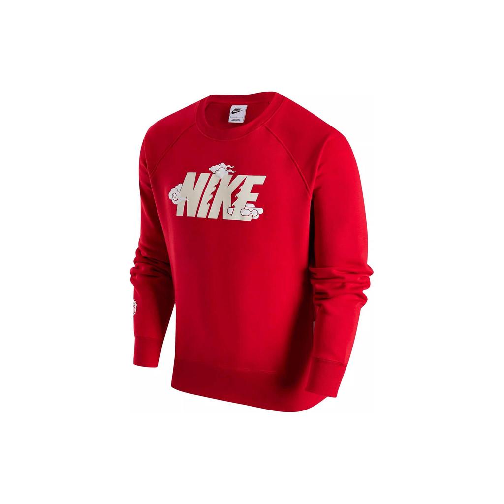 Nike Спортивная одежда Мужская толстовка с круглым вырезом Club Fleece Университетский красный FZ6374-657