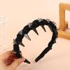 Французская Роскошь Черный Обруч для Волос Корейский Винтажный Темперамент Повязка на Голову Резинка для Волос для Девочек Аксессуары для Волос Головной Убор