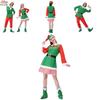 Adult Christmas Elf Cosplay Costume Couple Outfits