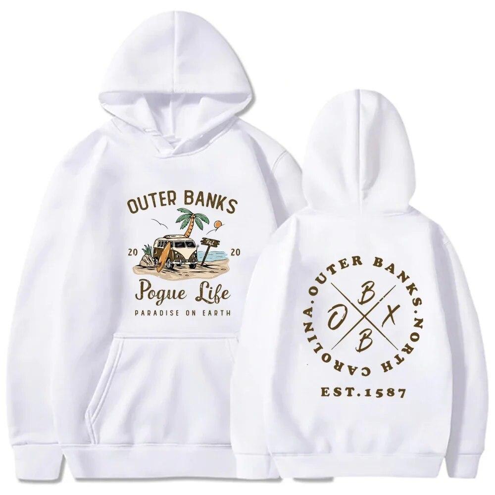 Толстовка Outer Banks Pogue Life, женская толстовка с длинным рукавом в стиле Харадзюку, студенческий пуловер унисекс, топы с капюшоном