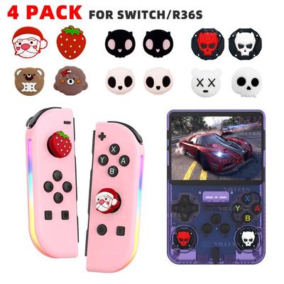 4 шт. Силиконовые колпачки для стиков игрового контроллера для Switch R36S Клавиша Кнопка Геймпад Накладки на большой палец
