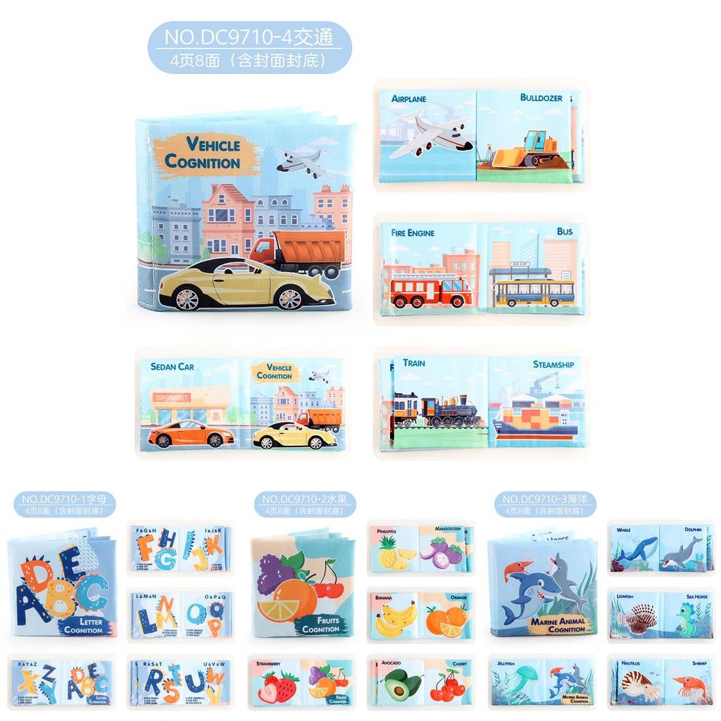 Children's Educational Alphabet Cloth Book Tear-resistant With Sound Paper 3d Dinosaur Ocean Cloth Book