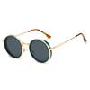 New Round Frame Retro Sunglasses For Men Punk Street Photography Sunglasses Stand For Women High-End Sunglasses M5245