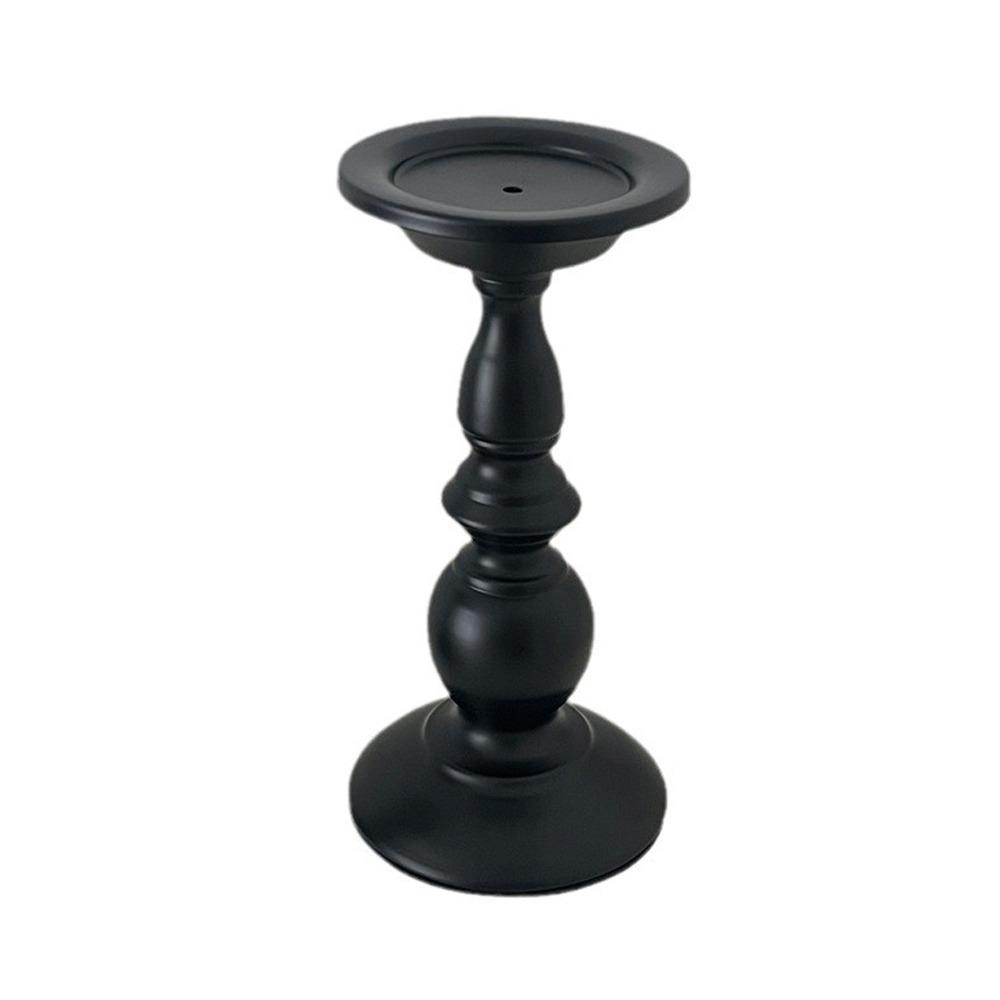 Black Vintage Candlestick Retro Candle Stand Candle Containers Candle Cup Banquet Dinning Table