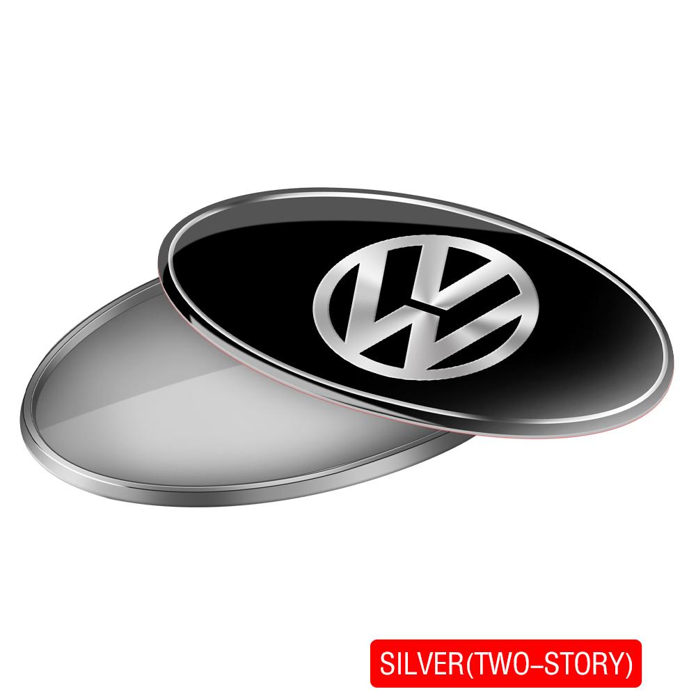 EFG1 1pcs 3D Oval Car Emblem Ellipse Logo Badge Decal Car Sticker For VW New R Jetta GTI Golf Beetle PASSAT MK4 Bora Auto Accessories