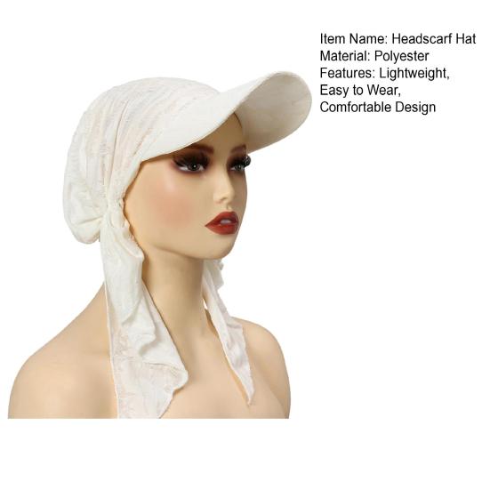 Women Headscarf Hat Elastic Design Shawl Baseball Hat Headscarf Lightweight Easy To Wear Head Covering Turban Hat