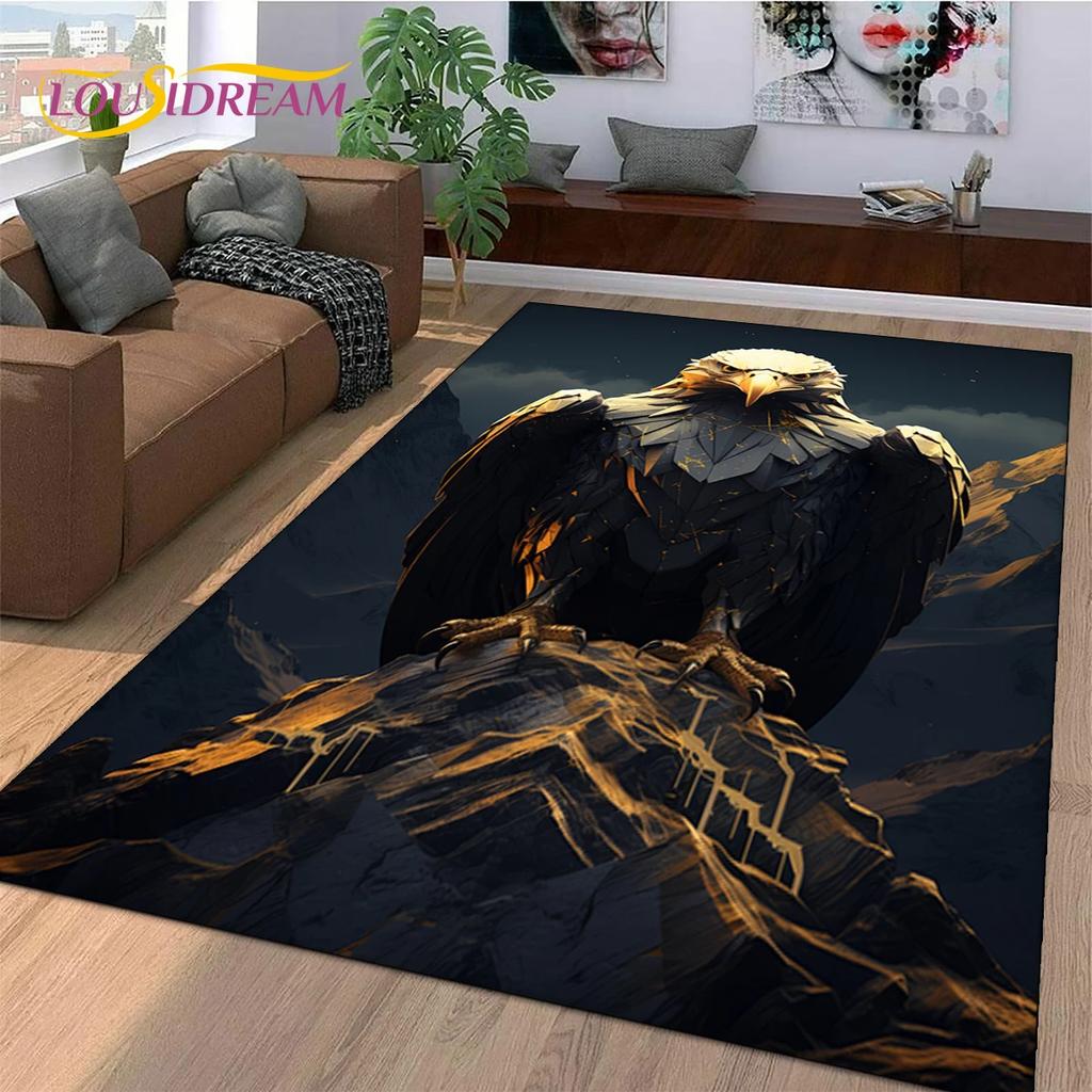 3D милый сова орел птицы мультфильм ковер ковер для гостиной спальня декор, напольный коврик нескользящее украшение для дивана коврик подарок ребенку