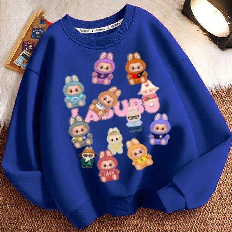 Милые толстовки с круглым вырезом для детей, модные повседневные толстовки с длинным рукавом для мальчиков и девочек на весну и осень