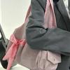 Сумка-тоут Harajuku большой емкости для женщин Fairycore Aesthetic Bow Chic Grey Handbag Женская винтажная симпатичная сумка через плечо