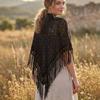 Cloak Knitted Triangle Scarf Cape Fart Curtain Simple Hollow Out Scarves  Female