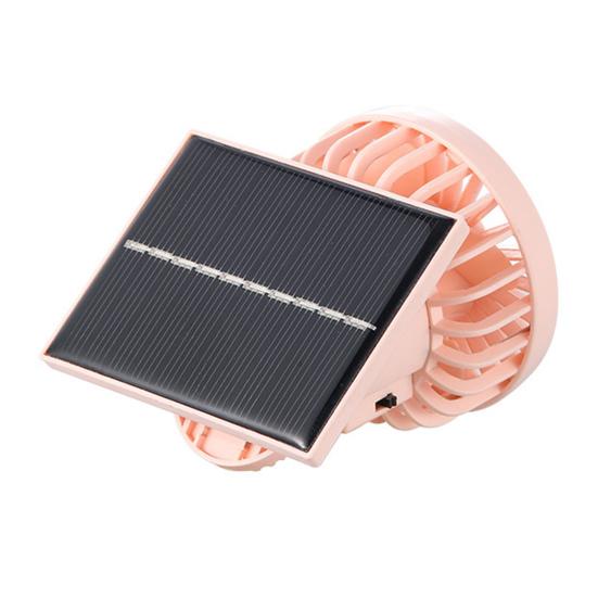 Mini Cooling Fan Adjustable Angle Strong Airflow Low Noise Rechargeable Solar Powered Fan Clip-on Hat Fan
