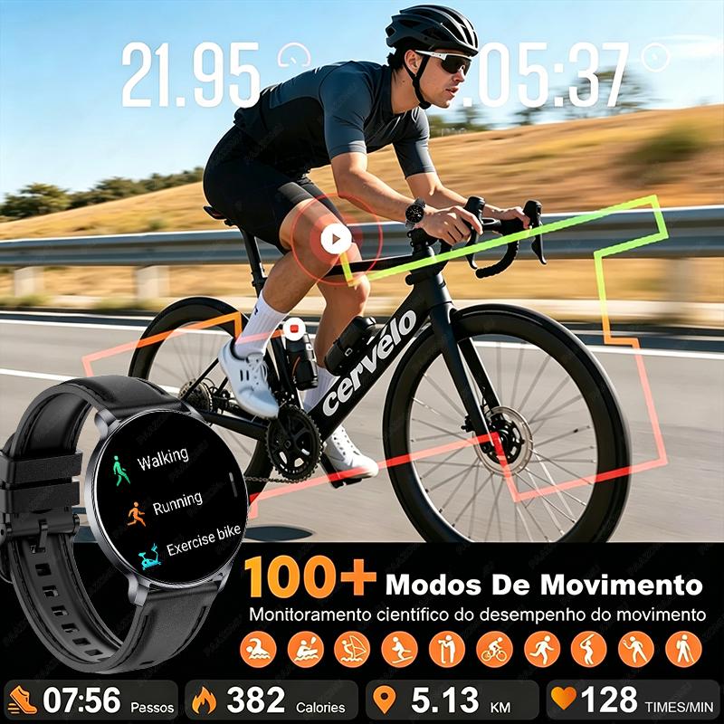 Новые умные часы 1.32" Ультратонкий HD-экран Спортивный фитнес-браслет Bluetooth-вызов Мониторинг здоровья Умные часы Унисекс
