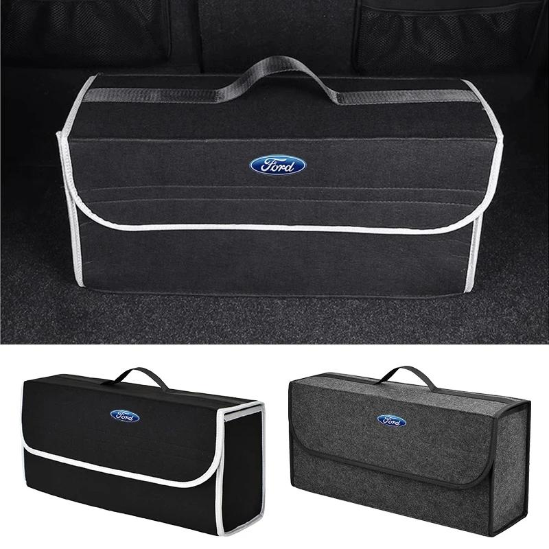 Car Sticker Car Trunk Organizer Large Capacity Folding Storage Bag For Ford Focus Mondeo Kuga Fiesta MK7 Escort Explorer Edge 2