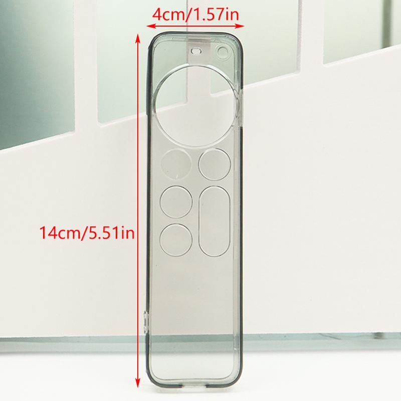 Чехол Tpu Silver Edge, совместимый с пультом дистанционного управления Apple TV 4K/Hd, предотвращает появление царапин, защищает от падений, прозрачный защитный чехол