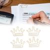 100Pcs Crown Shaped Paper Clips Iron Decorative Paperclips with Box for Books Notebooks Clipboards 