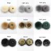 2pcs Cap Accessories Faux Fox Fur PomPom With Buckle DIY Ball Hat Ball Pom Pom Hairball Multicolor