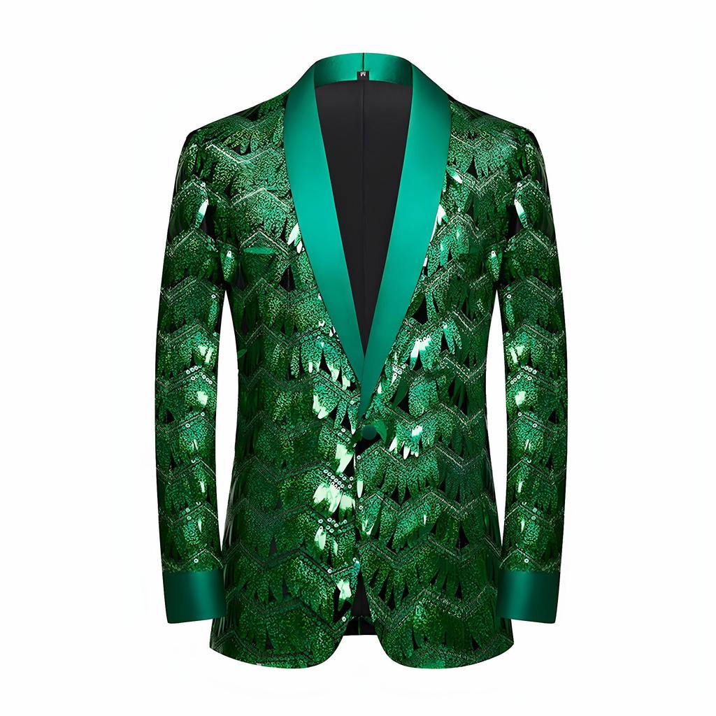 Мужской роскошный пиджак с пайетками и кисточками, сценический костюм для певца