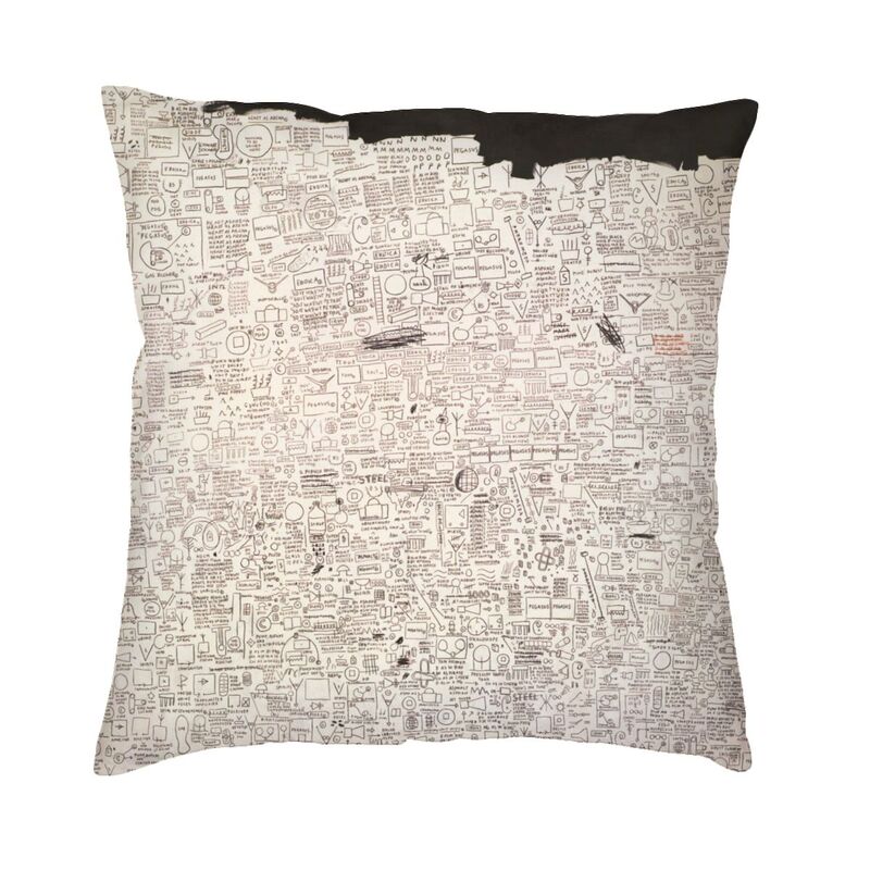Чехол для подушки Basquiats New York Street с граффити 60x60 см, полиэстер, наволочка для дивана, квадратная наволочка, декоративная домашняя наволочка