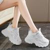 Маленькие кроссовки на толстой подошве в стиле 'dad shoes', новая модель 2022 года, дышащая сетка, повседневные, с внутренней танкеткой, спортивные, визуально уменьшающие стопу