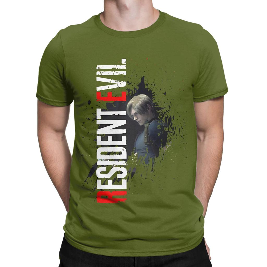 Resident Evil Leon Funny 100 Cotton Tshirt Resident Evil Tees Tops For Unisex